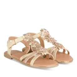 Sandales OR Fille Motif Fleuri Scratch