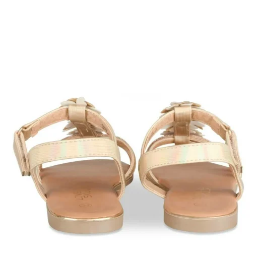 Sandales OR Fille Motif Fleuri Scratch