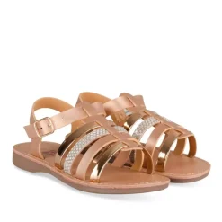 Sandales OR Fille Motif Iridescent Boucle