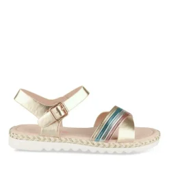 Sandales OR Fille Motif Multicolore Boucle