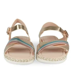 Sandales OR Fille Motif Multicolore Boucle