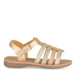 Sandales OR Fille Motif Paillettes Boucle