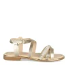 Sandales OR Fille Motif Paillettes Boucle