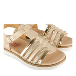 Sandales OR Fille Motif Paillettes Scratch