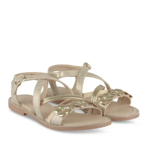 Sandales OR Fille Motif Uni Boucle