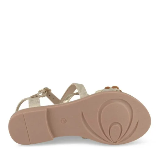 Sandales OR Fille Motif Uni Boucle