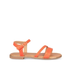 Sandales ORANGE Fille Boucle