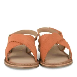 Sandales ORANGE Fille CUIR Motif Uni Scratch