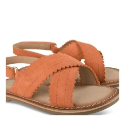 Sandales ORANGE Fille CUIR Motif Uni Scratch