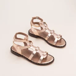 Sandales ROSE Femme CUIR Motif Uni Boucle