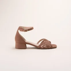 Sandales ROSE Femme CUIR Motif Uni Boucle