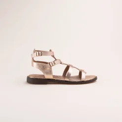 Sandales ROSE Femme CUIR Motif Uni Boucle