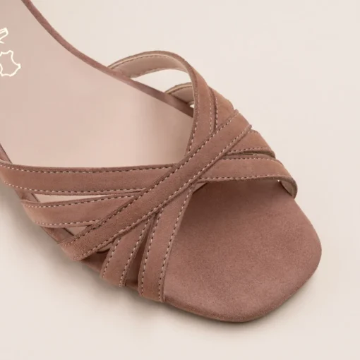 Sandales ROSE Femme CUIR Motif Uni Boucle