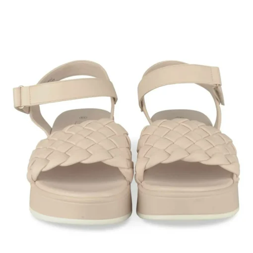 Sandales ROSE Femme Motif Tressé Scratch