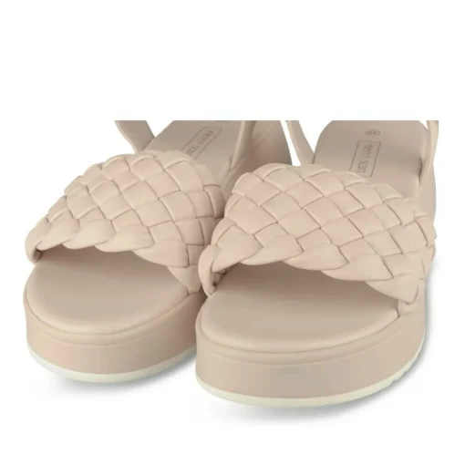 Sandales ROSE Femme Motif Tressé Scratch