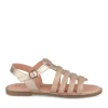 Sandales ROSE Fille CUIR Motif Iridescent Boucle