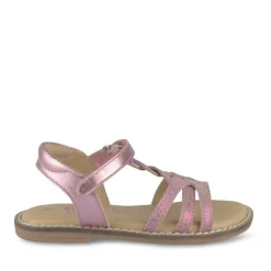 Sandales ROSE Fille CUIR Motif Iridescent Scratch