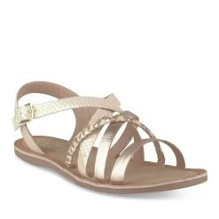 Sandales ROSE Fille CUIR Motif Iridescent Boucle