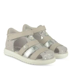 Sandales ROSE Fille CUIR Motif Iridescent Scratch
