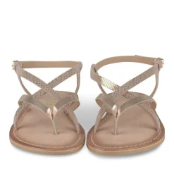 Sandales ROSE Fille CUIR Motif Animal Boucle