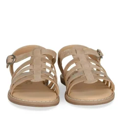 Sandales ROSE Fille CUIR Motif Paillettes Boucle