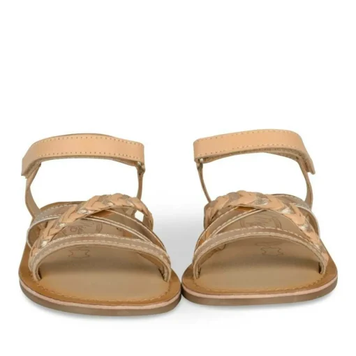 Sandales ROSE Fille CUIR Motif Vernis Scratch