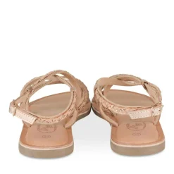 Sandales ROSE Fille CUIR Motif Tressé Boucle