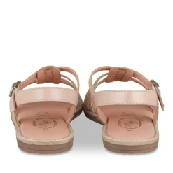 Sandales ROSE Fille CUIR Motif Coeurs Boucle