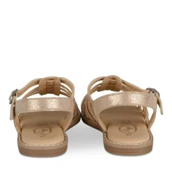 Sandales ROSE Fille CUIR Motif Paillettes Boucle