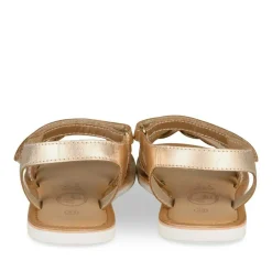 Sandales ROSE Fille CUIR Motif Paillettes Scratch
