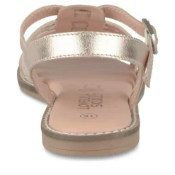 Sandales ROSE Fille CUIR Motif Iridescent Boucle