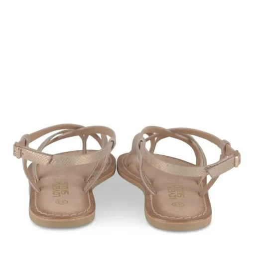 Sandales ROSE Fille CUIR Motif Animal Boucle