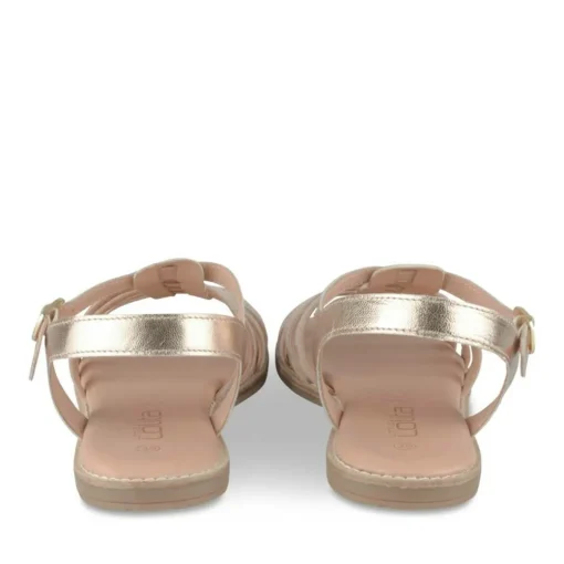 Sandales ROSE Fille CUIR Motif Iridescent Boucle