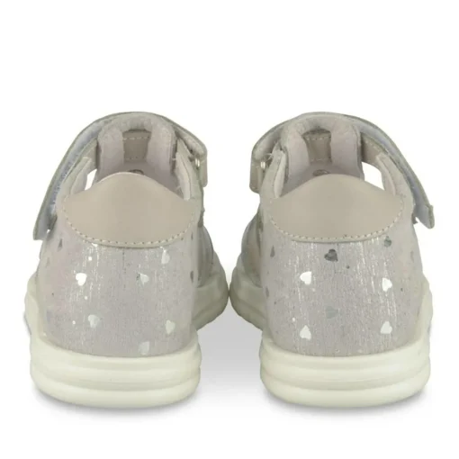 Sandales ROSE Fille CUIR Motif Iridescent Scratch
