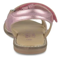 Sandales ROSE Fille CUIR Motif Iridescent Scratch