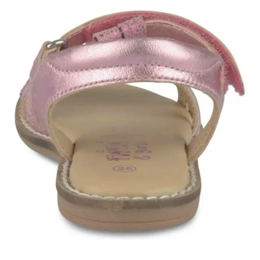 Sandales ROSE Fille CUIR Motif Iridescent Scratch