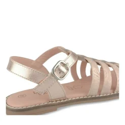 Sandales ROSE Fille CUIR Motif Iridescent Boucle