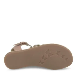 Sandales ROSE Fille CUIR Motif Etoiles Boucle