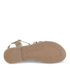 Sandales ROSE Fille CUIR Motif Iridescent Boucle