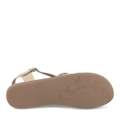 Sandales ROSE Fille CUIR Motif Iridescent Boucle