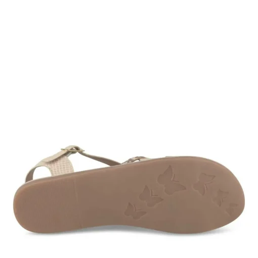 Sandales ROSE Fille CUIR Motif Iridescent Boucle