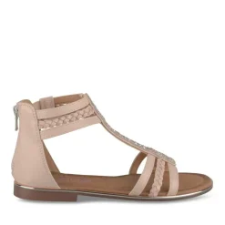 Sandales ROSE Fille Motif Paillettes Fermeture éclair
