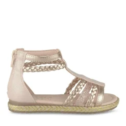 Sandales ROSE Fille Motif Tressé Fermeture éclair