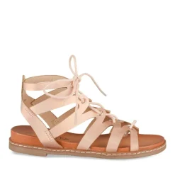 Sandales ROSE Fille Motif Iridescent Lacets