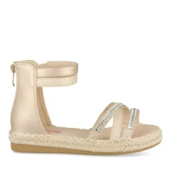 Sandales ROSE Fille Motif Paillettes Fermeture éclair