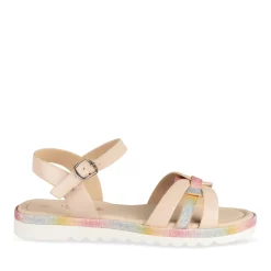 Sandales ROSE Fille Motif Paillettes Boucle