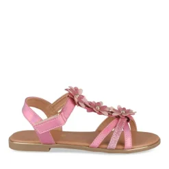Sandales ROSE Fille Motif Fleuri Scratch