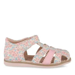 Sandales ROSE Fille Motif Fleuri Scratch