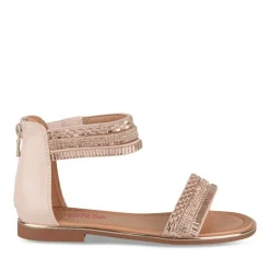 Sandales ROSE Fille Motif Paillettes Fermeture éclair