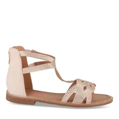 Sandales ROSE Fille Motif Paillettes Fermeture éclair